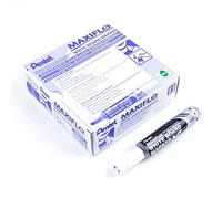 Pentel Maxiflo Dry Wipe Chisel Tip Marker - Blue (Pack of 12)