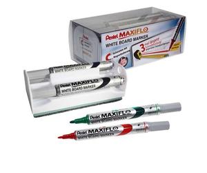 Pentel Maxiflo evidenziatore 4 pz Punta conica Nero Blu Verde Rosso