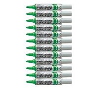 Pentel Maxiflo MWL5M - Pennarello cancellabile a secco, confezione da 12, colore: Verde