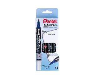 Pentel Maxiflo tasca 4 pennarelli Lavagna Media Nero, Blu, Verde, Rosso Punta smussata Nero, blu, rosso, verde