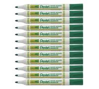Pentel MW85 Punta redonda Verde 12pieza(s) - Marcador (Verde, Punta redonda, Verde, Blanco, De plástico, 12 pieza(s))