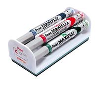 Marcatori Maxiflo + cancellino - punta conica 4 mm - colori assortiti - Pentel - set 4 + 1 pezzi