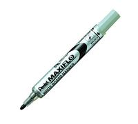 Pentel MWL5S Maxiflo Marcatore per lavagne bianche punta 4.0 mm 12 pezzi, nero -