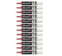 Pentel MWL6 Maxiflo marcatore lavagna bianca punta scalpello rosso 12 pz