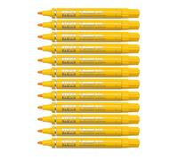 Pentel Pennarello indelebile N50 punta conica giallo 12 pezzi