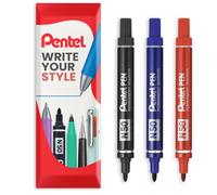 Pentel N50 Permanente Pennarello 4.3mm Proiettile Punta Confezione 3 Vari Colori