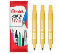 Pentel N50 Permanente Pennarello 4.3mm Proiettile Punta Confezione 3 Vari Colori