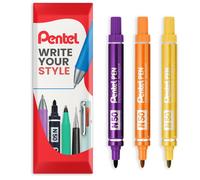 Pentel N50 Permanente Pennarello 4.3mm Proiettile Punta Confezione 3 Vari Colori