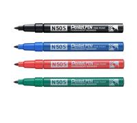 Pentel N50S Fine Permanente Pennarello 3.18mm Bullet Punta 4 Colori Disponibili
