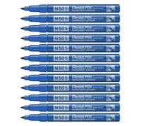 Pentel N50S Fine Pennarello Indelebile - 3.18mm Proiettile Tip - Confezione 12