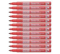 Pentel N50S marcatore permanente slim punta fine rosso 12 pz