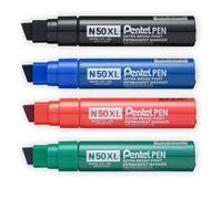 Pentel N50XL Extra Large Pennarello Permanente A Punta Cava 4 Colori Disponibili