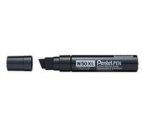 PENTEL - N50XL-A - Marcatore permanente N50XL - punta scalpello - nero - Pentel - 83086 - Conf. da 1 Pz. - N50XL-A