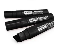 Pentel N50XL XL Larga Pennarello Indelebile - Scalpello Punta - Confezione 3 -
