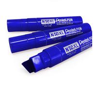 Pentel N50XL XL Larga Pennarello Indelebile - Scalpello Punta - Confezione Di 3