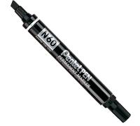 PENTEL - N60-A - Marcatore permanente N60 - punta scalpello - nero - Pentel - 29890 - Conf. da 1 Pz.