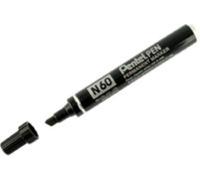 Pentel N60 Pennarello permanente con punta a scalpello, robusto fusto in allumin