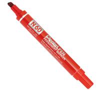 Marcatore permanente Pentel - Marcatore N60 - rosso - a scalpello - 3,9-5,5 mm - N60-B