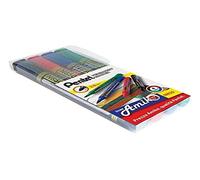 PENTEL - 0100861 - Marcatore permanente N850 - punta tonda - astuccio 4 colori assortiti - Amiko Pentel - 73435 - Conf. da 1 Pz. - 0100861