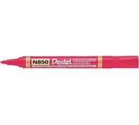 Pentel N850 Marcatore Permanente punta conica, 12 Pezzi, Rosso
