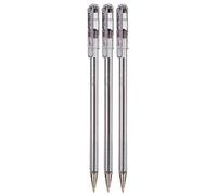 Pentel nero Superb penna a sfera penna a sfera, 0.7 mm, punta 0.25 mm, tratto fine Line cartucce ricaricabili BK77 (confezione da 3)