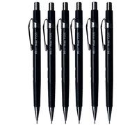 Pentel P205-A - Matita da disegno, ricaricabile, 0,5 mm, serie P200, colore nero, confezione da 6