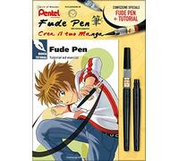 Pentel pack Fude Pen Ricaricabile Inchiostro Nero Base Acqua e Ricarica e Tutorial