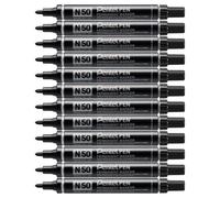 Pentel Pen N50 Marcatore Permanente Punta Conica Nero 12 Pezzi