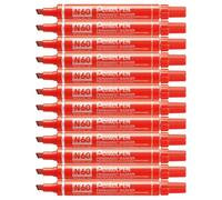 Pentel Pen N60 Marcatore Permanente Punta Scalpello Rosso 12 Pezzi