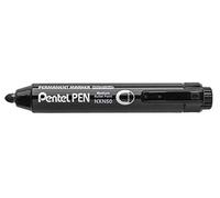 Pentel Pen NXN50-AX, Pennarello permanente retrattile punta conica media, nero, confezione da 12