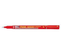Pentel Pennarello indelebile ultra fine NFS410, tratto da 0,4 mm, inchiostro rosso (una penna)