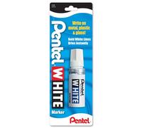 Pentel, pennarello permanente, bianco, punta larga, 1 confezione (100 W)