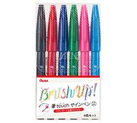 Pentel pennello touch pennarello SES15C-6STA 6 colori set A