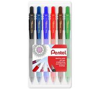 Pentel Pentel Energel X BL107 Penne roller gel retrattili - Pennino da 0,7 mm - Confezione di vongole (confezione da 6, Essential)