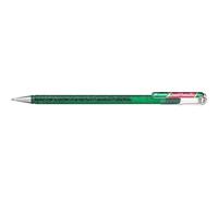 Pentel - Pentel Stylo roller gel Hybrid Dual Metallic Glitter, rouge