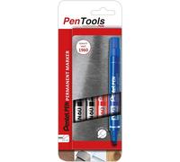Pentel PenTools Confezione da 4 pennarelli permanenti industriali Pentel Pen N60 - Punta a scalpello resistente e durevole - Co NEW