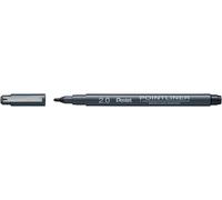 Pentel Pointliner Calligraphy S20P-C20A Fineliner with Metal Calligraphy Tip, Bl
