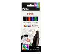 Pentel Pointliner Colour S40 - Penna a punta fine, 0,4 mm (12 x 6 pezzi, colori assortiti)