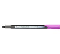 Pentel Pointliner Colour S40 - Penna a punta fine, 0,4 mm, colore fucsia (12 pezzi)