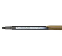 Pentel Pointliner Colour S40 - Penna a punta fine, 0,4 mm, colore marrone (12 pezzi)