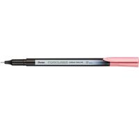 Pentel Pointliner Colour S40 - Penna a punta fine, 0,4 mm, colore rosa pallido (12 pezzi)