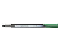Pentel Pointliner Colour S40 - Penna a punta fine, 0,4 mm, colore verde (12 pezzi)