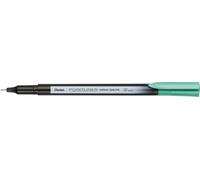 Pentel Pointliner Colour S40 - Penna a punta fine, 0,4 mm, colore verde mare (12 pezzi)