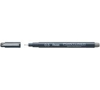 Pentel Pointliner S20P-5N - Fineliner, colore: grigio, impermeabile e resistente alla luce, 0,5 mm