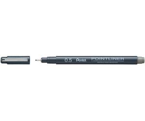 Pentel Pointliner S20P-5N Fineliner Grey Waterproof and Non-Fastening 0.5 mm 0.5