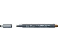 Pentel Pointliner S20P-5SP, Fineliner, Seppia, impermeabile e resistente alla luce, 0,5 mm, 1 pezzo (confezione da 1)