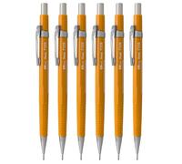 Pentel, portamine da 0,9 mm, modello P209, colore giallo, serie P200, con meccanico automatico, ricaricabile, P209 G (confezione da 6 pezzi)