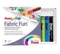 Pentel PTS Pastelli per Tessuti Fabric Fun confezione 7 colori