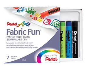 Pentel PTS Pastelli per Tessuti Fabric Fun confezione 7 colori