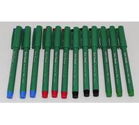 Pentel R50 Ballpoint Pen - Black, Blue, Red, Green - Pack of 12